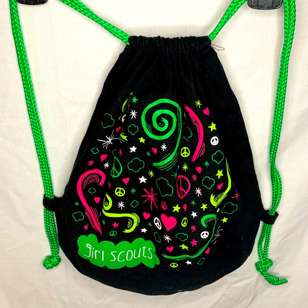 Black Girl Scout Draw String Bag